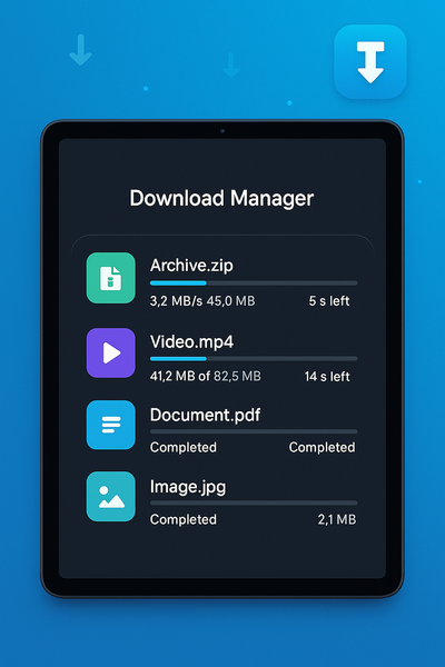 TDM: Files Download Manager - عکس برنامه موبایلی اندروید