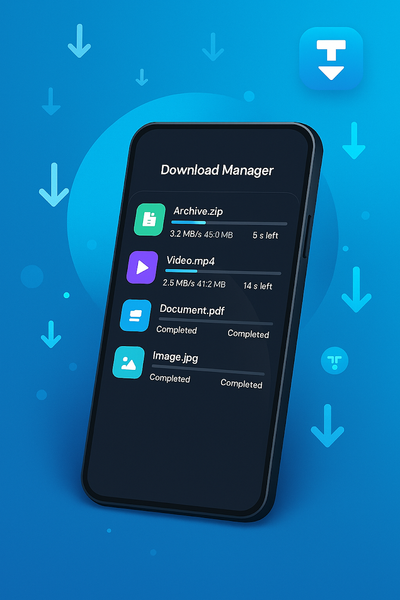TDM: Files Download Manager - عکس برنامه موبایلی اندروید