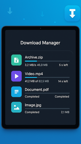 TDM: Files Download Manager - عکس برنامه موبایلی اندروید