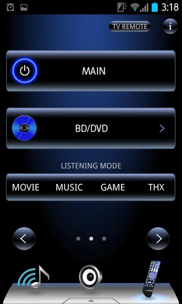 TEAC AVR Remote - Image screenshot of android app