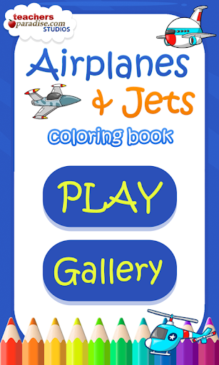 Airplanes & Jets Coloring Book - Gameplay image of android game