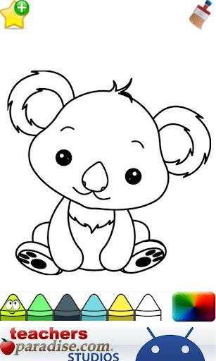 Cute Animals Coloring Book - Gameplay image of android game