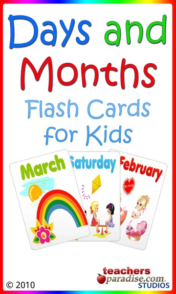 Days and Months Flashcards Gam - Gameplay image of android game