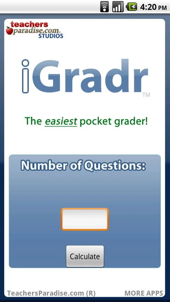 iGradr Teacher Pocket Grader - Image screenshot of android app