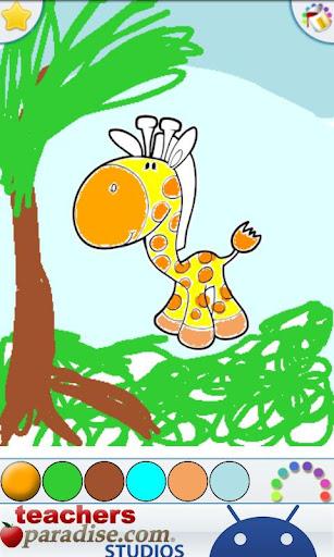 Jungle Animals Coloring Book - Gameplay image of android game