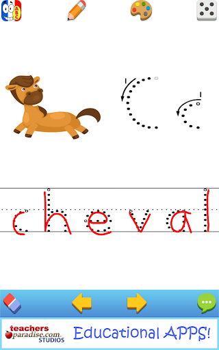 French for Kids Learn & Write - Gameplay image of android game
