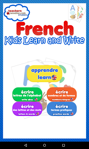 French for Kids Learn & Write - Gameplay image of android game