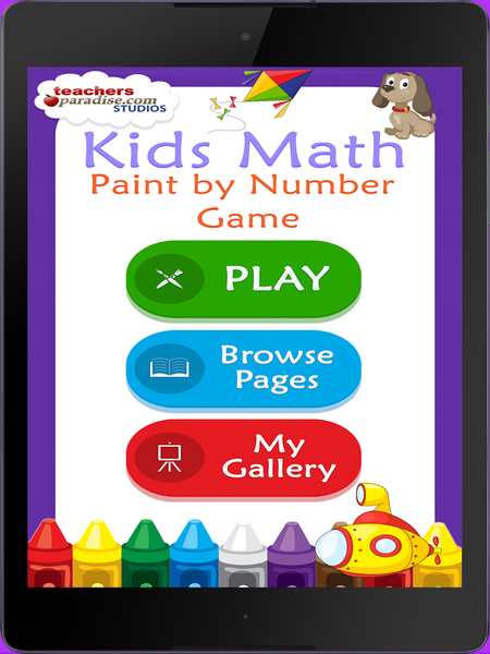 Kids Math Paint by Number Game - Gameplay image of android game