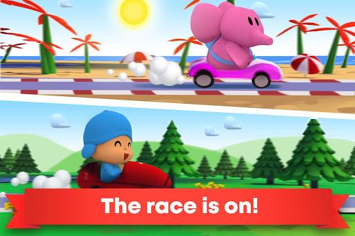 Pocoyo Racing: Kids Car Race - Fast 3D Adventure - Gameplay image of android game