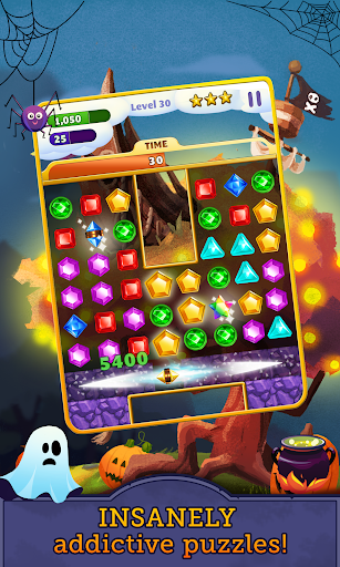 Jewel Mania: Halloween - Gameplay image of android game