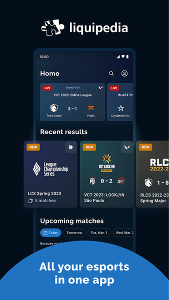 Liquipedia: Esports Tracker - عکس برنامه موبایلی اندروید