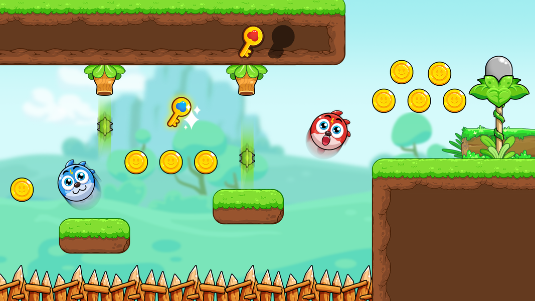 Red and Blue: Ball Heroes - Gameplay image of android game