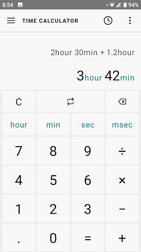Time Calculator - عکس برنامه موبایلی اندروید