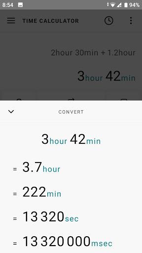 Time Calculator - عکس برنامه موبایلی اندروید