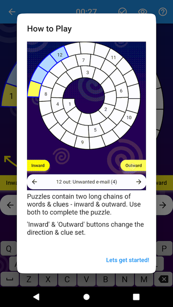 Spiral Crossword - عکس برنامه موبایلی اندروید