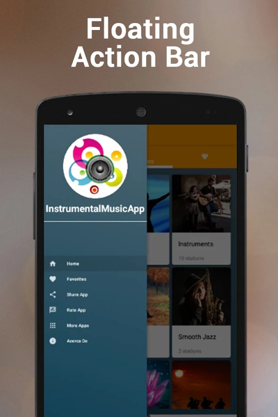 Instrumental Music App - عکس برنامه موبایلی اندروید