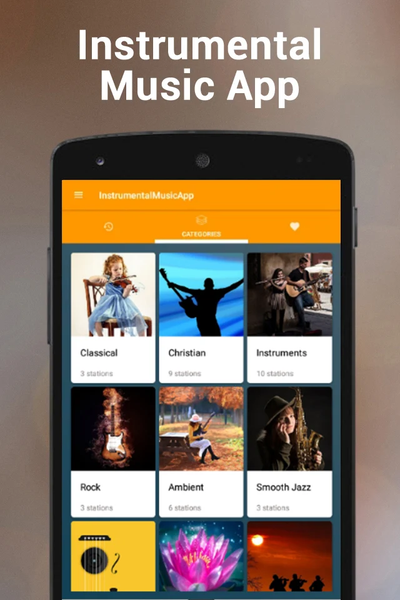 Instrumental Music App - عکس برنامه موبایلی اندروید