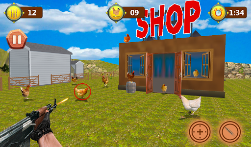 Chicken Shooter Hunting - Gameplay image of android game