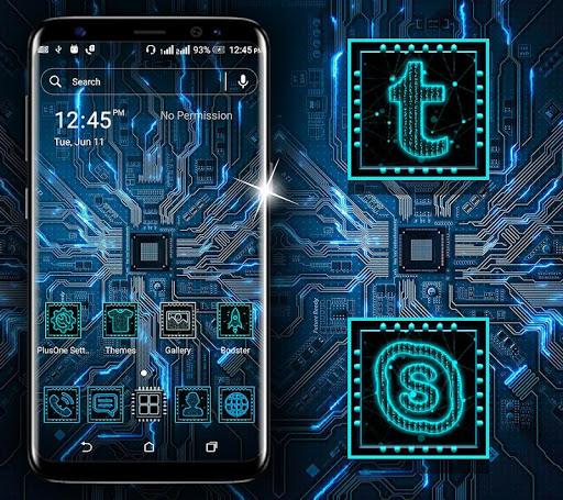 Hi-tech Circuit Launcher Theme - Image screenshot of android app