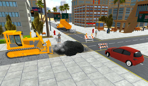 Real City Road Construction 3D - Gameplay image of android game
