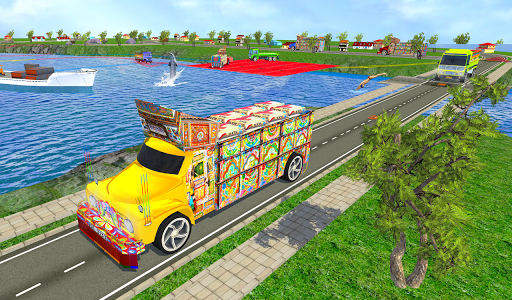 Indian Truck Racing Simulator - Gameplay image of android game