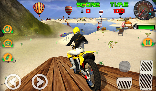 Motocross Beach Bike Games 3D - Gameplay image of android game