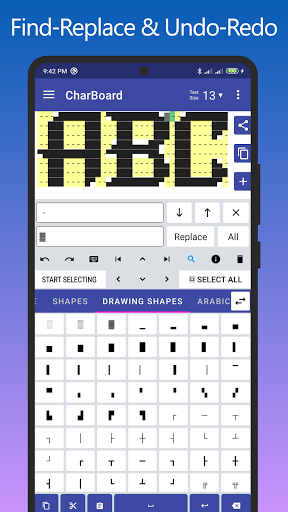 CharBoard - unicode symbol map - عکس برنامه موبایلی اندروید