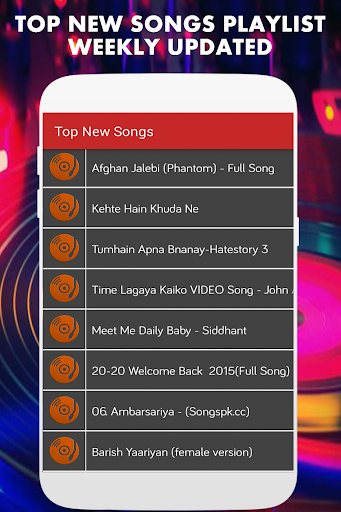 1000+ Latest Hindi Songs - MP3 - Image screenshot of android app