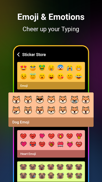 Neon LED Keyboard: RGB & Emoji - عکس برنامه موبایلی اندروید