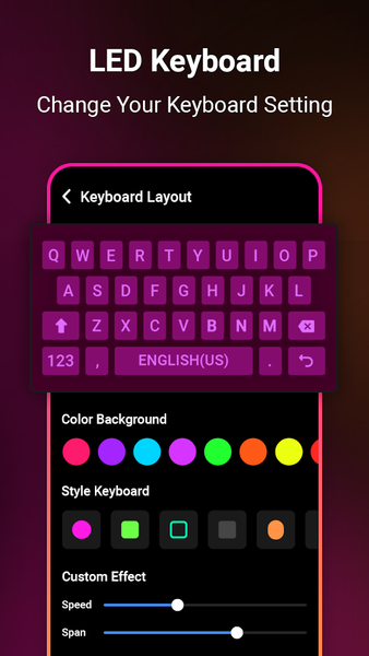 Neon LED Keyboard: RGB & Emoji - عکس برنامه موبایلی اندروید
