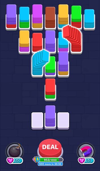 Card Shuffle: Color Sorting 3D - Gameplay image of android game