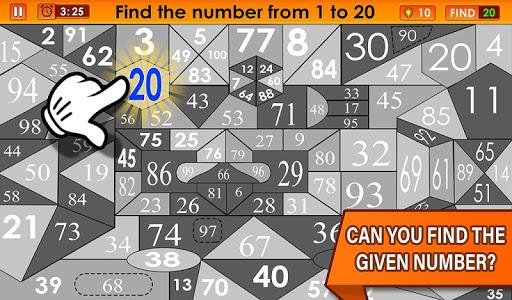 Find The Number 1 to 100 - Gameplay image of android game