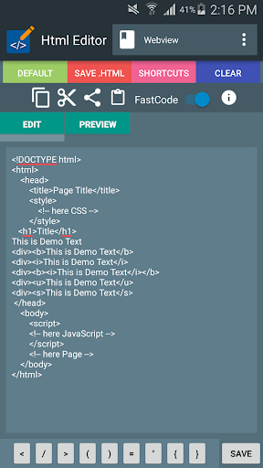 HTML Creator - Image screenshot of android app