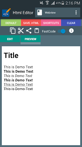 HTML Creator - Image screenshot of android app
