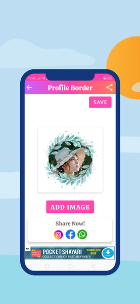 Profile Picture Border - عکس برنامه موبایلی اندروید