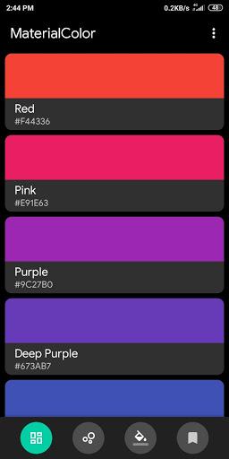 Material Color - Material Color Palette - Image screenshot of android app