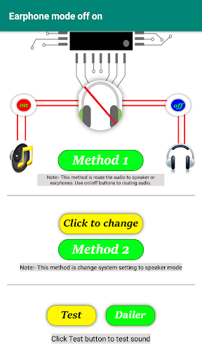 Earphone mode off - Image screenshot of android app
