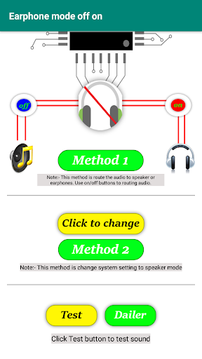 Earphone mode off - Image screenshot of android app