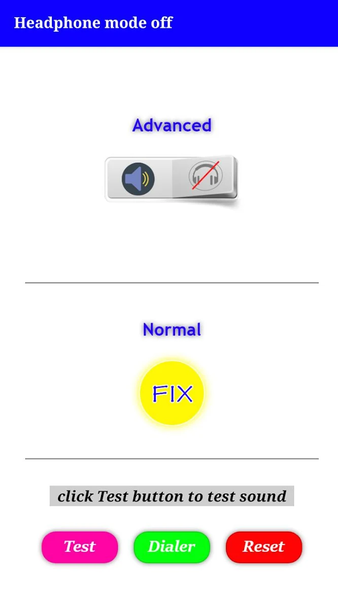 Headphone mode off - Image screenshot of android app