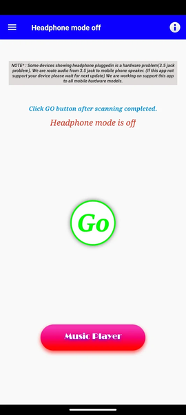 Headphone mode off - عکس برنامه موبایلی اندروید