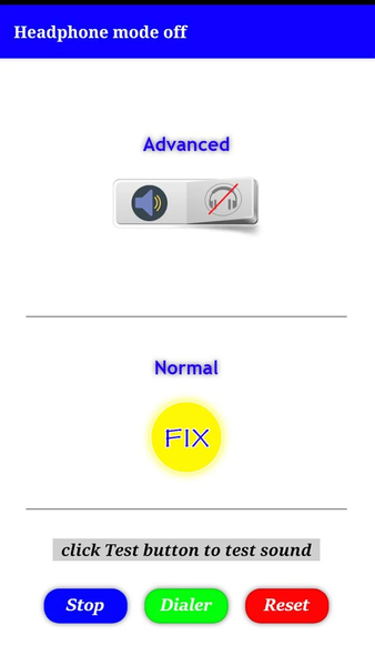 Headphone mode off - Image screenshot of android app