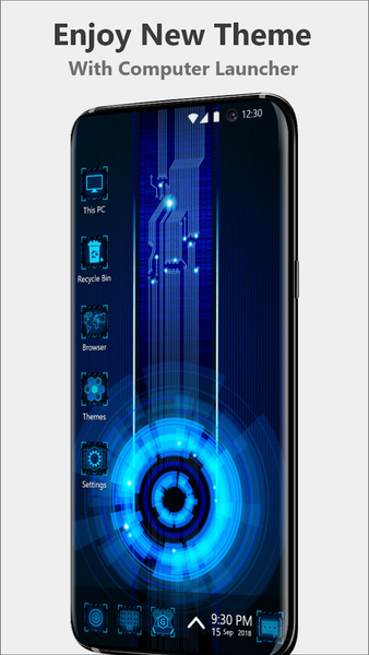 Techno 3D Stylish Theme - Image screenshot of android app