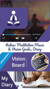 Relax: Meditation Music & Vision Goals, Diary - Image screenshot of android app
