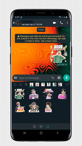 BTS Sticker WAStickerApp KPOP Idol for Whatsapp - Image screenshot of android app