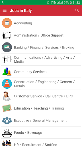 Jobs in Italy - Image screenshot of android app