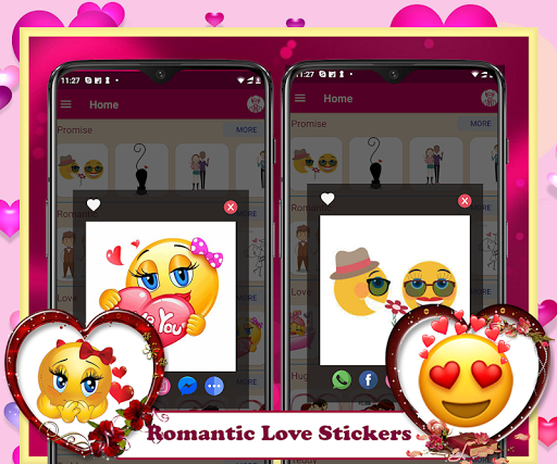 Romantic Love Stickers - Image screenshot of android app