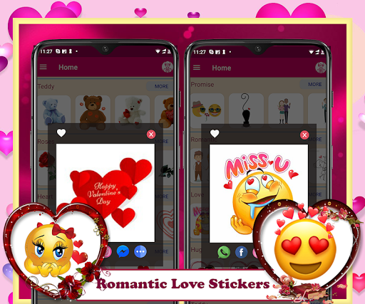 Romantic Love Stickers - Image screenshot of android app