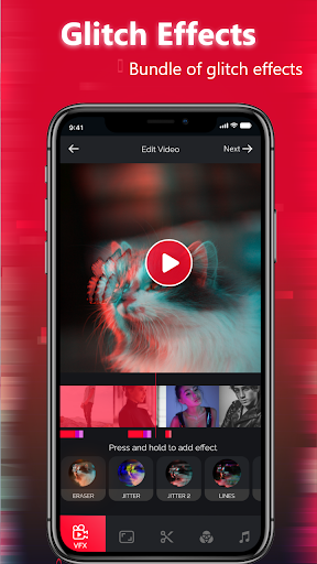 Glitch Video Editor - عکس برنامه موبایلی اندروید