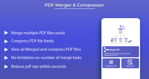 PDF Merger & PDF Compressor - عکس برنامه موبایلی اندروید