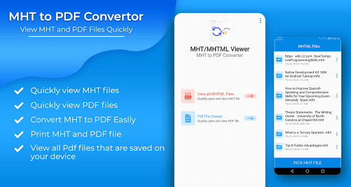 Mhtml Viewer: MHT to pdf - عکس برنامه موبایلی اندروید